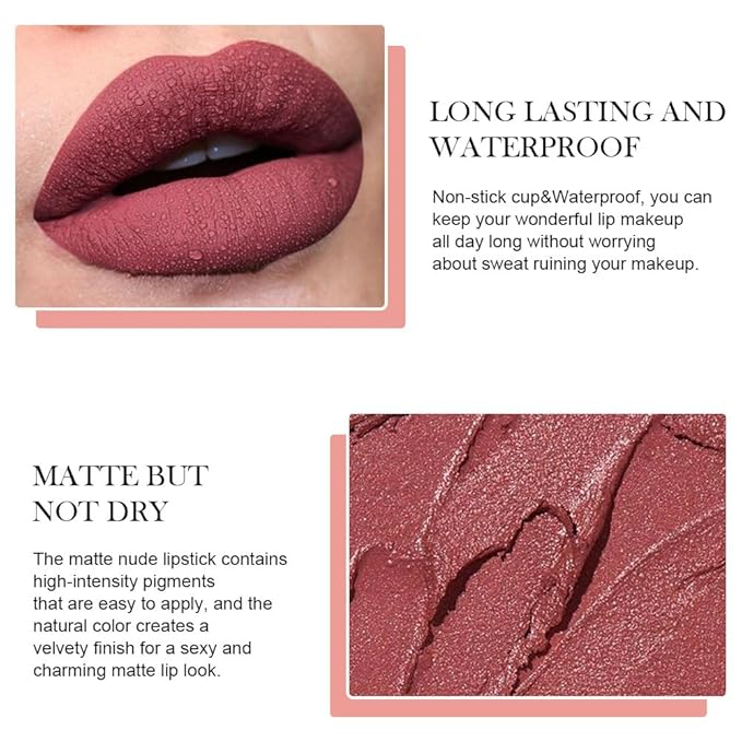 BINGBRUSH Crayon Matte Longwear Lipstick Pack Set,Moisture Smooth Color Stick Ultimate Lip Crayon for Makeup Collection - Waterproof Velvet Lipgloss (11#, 1 Count (Pack of 1))