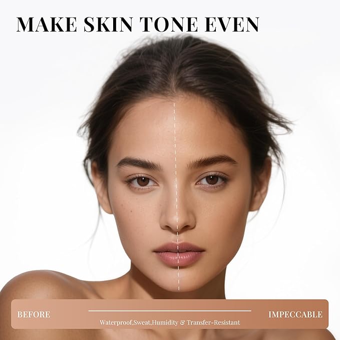 PHOFAY Matte Sunscreen Liquid Foundation SPF 30 (1.02 fl oz) - Long-Wearing Oil-Control, Concealing & Non-Greasy Buildable Coverage, Suitable for Most Skin Types, Daily & Outdoor Use (04#)