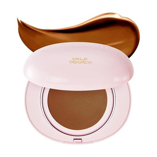 milktouch Cushion Foundation, 24H Flawless Skin, Radiant Shine, No Oxidation, Long-Lasting, Non-Creasing, 60% Hydrating Skincare Infused Korean Foundation, Valentines Gifts (40N Cappuccino)