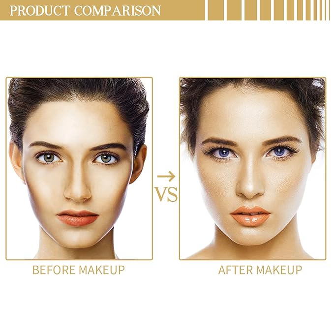 Highlighter Stick,Highlighter Makeup for Face & Body, Multi-Use Body Shimmer Glow Cream for All Skin Types, Buildable, Non-Caking, Long Lasting Radiant for All Day, Great Gift for Women & Girls, Gold