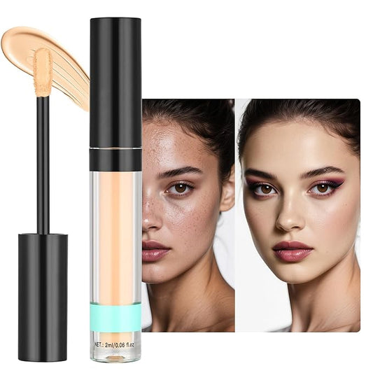 Full Coverage Liquid Concealer, Foundation Makeup for Women, Cover Blemishes & Under-Eye Circles, Spots, Matte Finish, Hydrating Primer for Correct, 0.06 fl oz,Vegan&Cruelty-Free A03#Light Medium