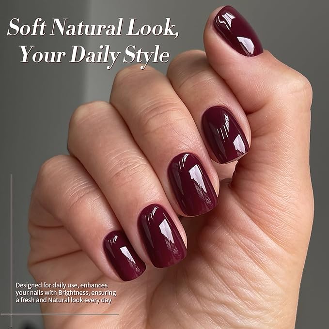 Born Pretty Fall Winter Brown Gel Nail Polish,6 Colors Brown Beige Khaki Skin Tone Gel Polish Roasted Chestnuts Chocolate Burgundy Red Gel Polish Kit for Salon Nail Art DIY at Home Manicure