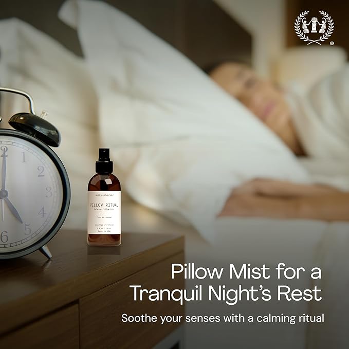 Muse Apothecary Pillow Ritual - Aromatic, Calming and Relaxing Pillow Mist, Linen and Fabric Spray - Infused with Natural Aromatherapy Essential Oils - 4 oz, Fleur du Lavender