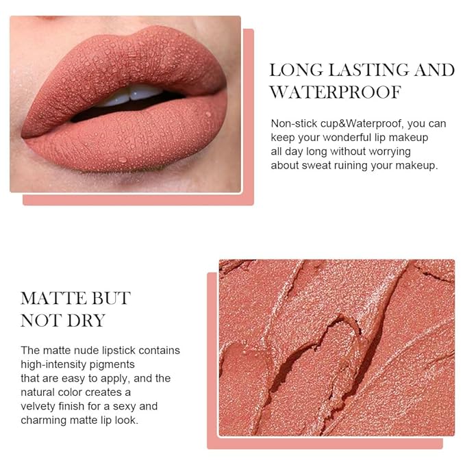 BINGBRUSH Crayon Matte Longwear Lipstick Pack Set,Moisture Smooth Color Stick Ultimate Lip Crayon for Makeup Collection - Waterproof Velvet Lipgloss (2pcs 05#&09#, 2 Count (Pack of 1))