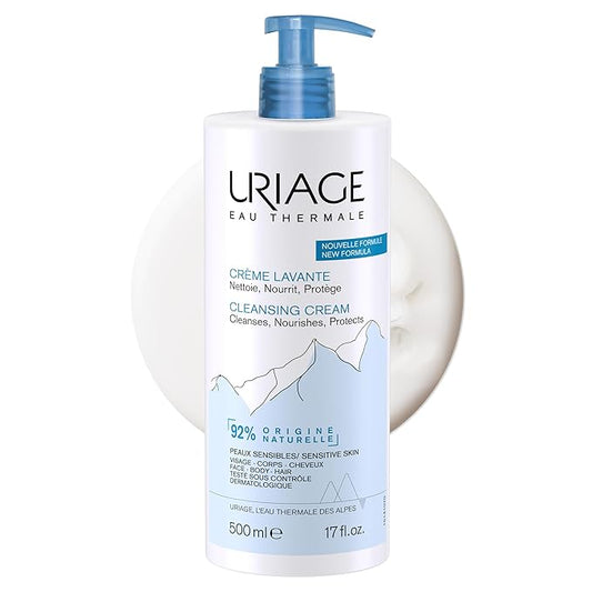 URIAGE Daily Moisturizing Body cleanser with Shea Butter | 2-in-1 Body Wash: Cleanses & Nourishes, Face, Body & Hair, Paraben & Soap-Free, Physiological pH, 500 mL / 17 fl. Oz