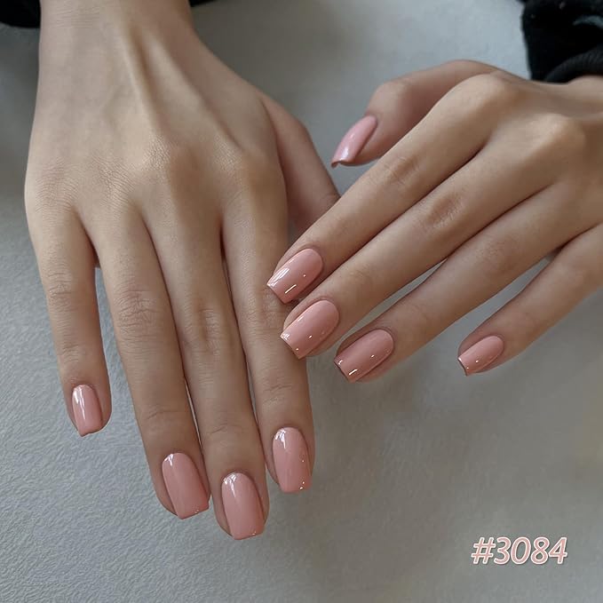 GAOY Macaron Nail Gel Polish Set Including Peach Pink Nude Shades, Sweet Minimalist Creamy Colors, Opaque Long Lasting Gel for Home & Salon Manicure