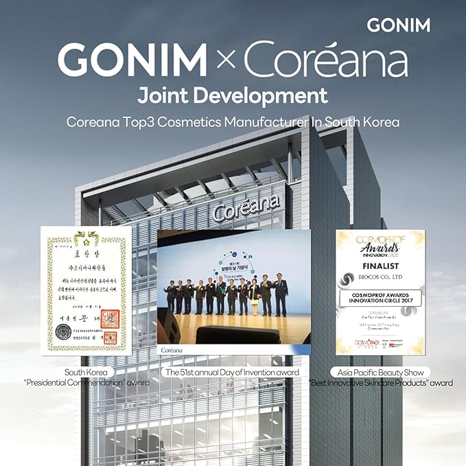 GONIM Face Mask Korean Skin Care with Hyaluronic Acid & Collagen Activation- Face Masks Skincare Hydration, Moisturizing Sheet Mask, Travel Essentials, Korean Face Mask 30ml x10 Sheets