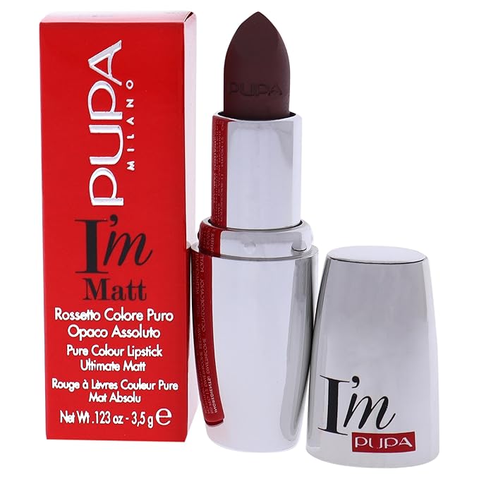 PUPA I Am Matte Pure Colour Lipstick - 037 Unexpected Mauve for Women - 0.123 oz Lipstick