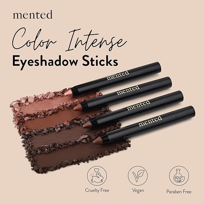 Mented Cosmetics Color Intense Eye Shadow Sticks, Cream Eyeshadow Stick Crayon, Easy-to-Apply Eye Shadow Pencils, Waterproof + Crease Proof Eyeshadow Stick Make Up, 0.05oz, Pretty Penny