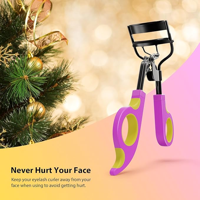 Kaasage Eyelash Curler with Pads, Lash Curler with 5 Extra Silicone Replacement Pads, Achieve Perfect Curls in 5 Seconds