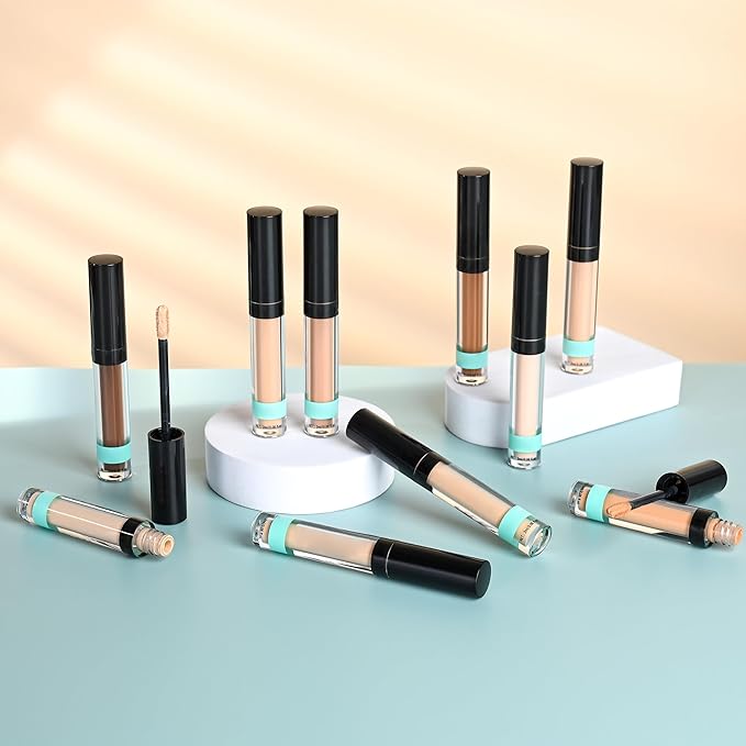 Full Coverage Liquid Concealer, Foundation Makeup for Older Women, Covers Blemishes & Under-Eye Circles, Spots, Matte Finish, Hydrating Primer for Correct, 0.06 fl oz, Vegan & Cruelty-Free 06#WarmTan