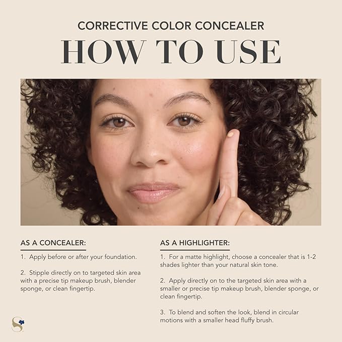 SeneGence Corrective Color Concealer, Medium, 0.25 Fl Oz, Anti-Aging Benefits, Hydrating Aloe Vera Juice, Vitamin B & E for Even Skin Tone and Flawless Coverage