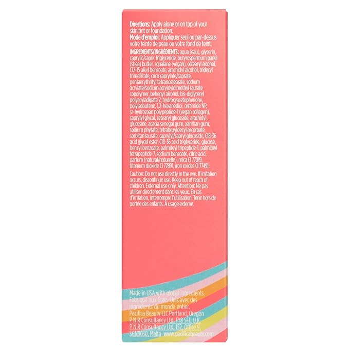 Pacifica Makeup Primer – Kind Glaze Dewy Glow Layer, Hydrating Primer with Vegan Collagen, Squalane & Ceramides for Soft-Focus Radiance, Vegan & Cruelty-Free, 1 fl oz
