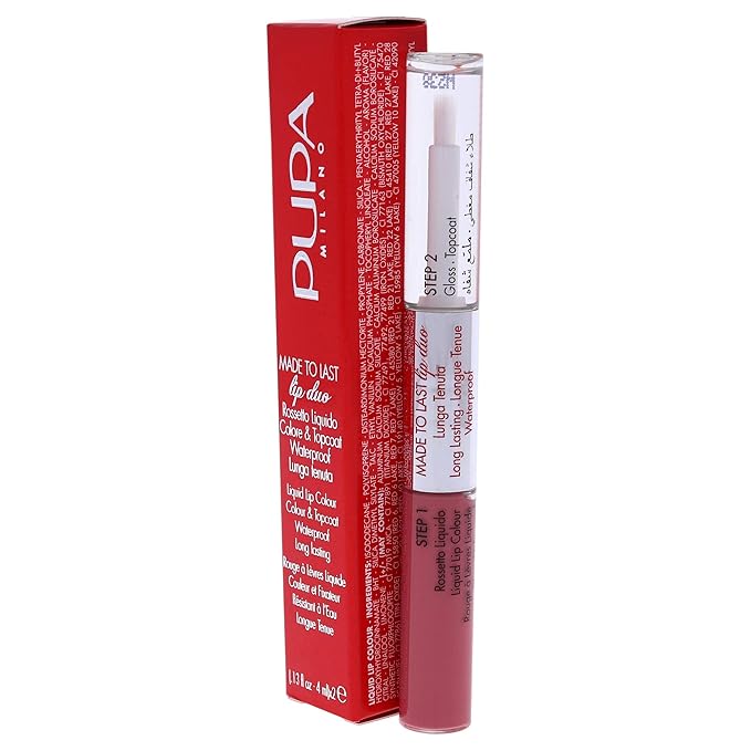 PUPA Milano Made To Last Lip Duo - Smudge-Proof Lip Color And Gloss - Highly Pigmented Shades - One Swipe Color Payoff - Gives Unrivaled Glassy Effect - Long Lasting - 009 Sweet Pink - 0.13 Oz