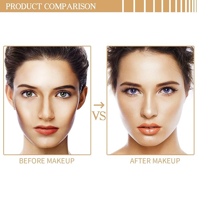 Highlighter Stick,Highlighter Makeup for Face & Body, Multi-Use Body Shimmer Glow Cream for All Skin Types, Buildable, Non-Caking, Long Lasting Radiant for All Day, Great Gift for Women & Girls, Brown