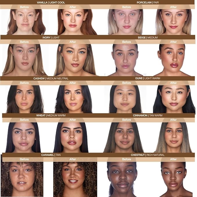 Rachel Couture Lightweight Liquid Foundation with Buildable Coverage & Matte Finish | Vegan & Cruelty-Free | Skin-Nourishing Arnica Extract Infusion - 1.18 Fl Oz - Dune