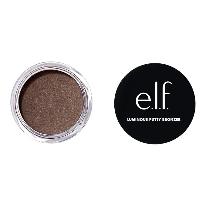 e.l.f. Luminous Putty Bronzer, Lightweight Putty-to-Powder Bronzer For A Radiant, Glowing Finish, Highly Pigmented, Vegan & Cruelty-Free, Island Hopping