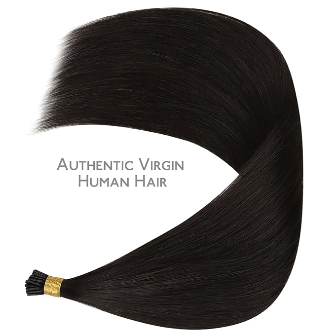 WENNALIFE I Tip Hair Extensions Human Hair, 50g 50s 24 Inch Dark Brown Remy Itip Human Hair Extensions Invisible Itips Straight I Tips Fusion Extensions Real Human Hair