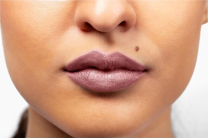 Aromi Dusty Rose Metallic Liquid Lipstick, Rosy Pink Nude Lip Color, Shimmery Finish, Waterproof, Long Lasting, Vegan, Cruelty-Free, Handmade (Pixie Dust)