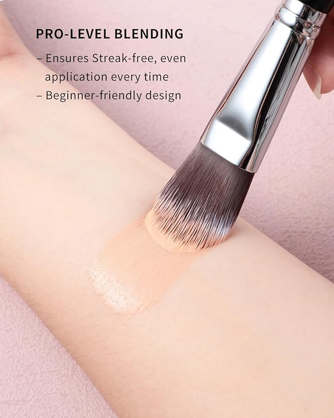 Flat Foundation Brush, EIGSHOW Foundation Makeup Brush for Liquid, Cream, Mask, Streak-Free Blending, Vegan & Cruelty-Free (F615)