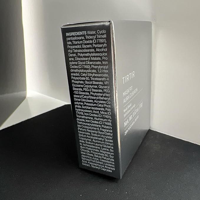 TIRTIR Mask Fit Aura Silver Cushion Foundation | Semi-glow Finish, Natural Coverage, Moisturizing, Lightweight, Korean cushion foundation (#29N Natural Beige, Full Size, 0.63 Fl Oz)