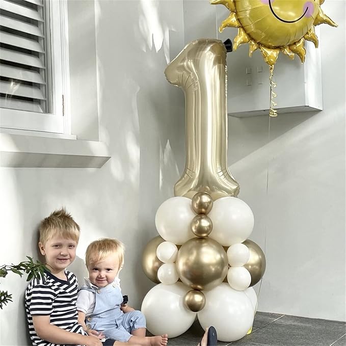 40" Balloon Number 0 Champagne Gold, Large Foil Number Balloons Set 0-9 for Girls Women, Light Gold 0 Helium Balloons for Boys Men Birthday Anniversary Graduation New Year Party Decoration Supplies