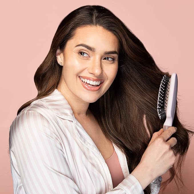 Argan Oil Infused Hair Brush, Large Paddle, Gentle Detangling, Scalp Massage, Blowdry, for Long Hair and All Hair Types, Non Slip, Lightweight, 35.274 Ounces