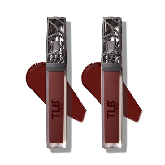 The Lip Bar - Nonstop Liquid Matte Lipstick, Brickhouse (Soft Brown) - One Swipe - Long Lasting - Jojoba Oil & Vitamin E - Vegan & Cruelty Free - Makeup & Cosmetics - .24 fl oz - 2 Pack