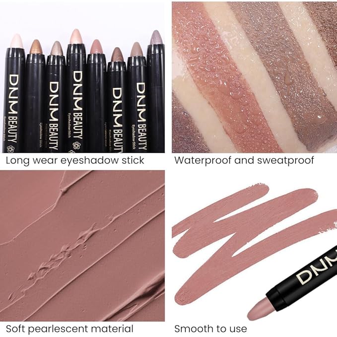 Kaely 2Pcs Cream Eye Shadow Sticks Set, Stone Matte & Putty Matte Eyeliner Pencil Eyeshadow Palette Makeup for Older Women Waterproof Pigmented, sombras en crema para ojos, 22+23