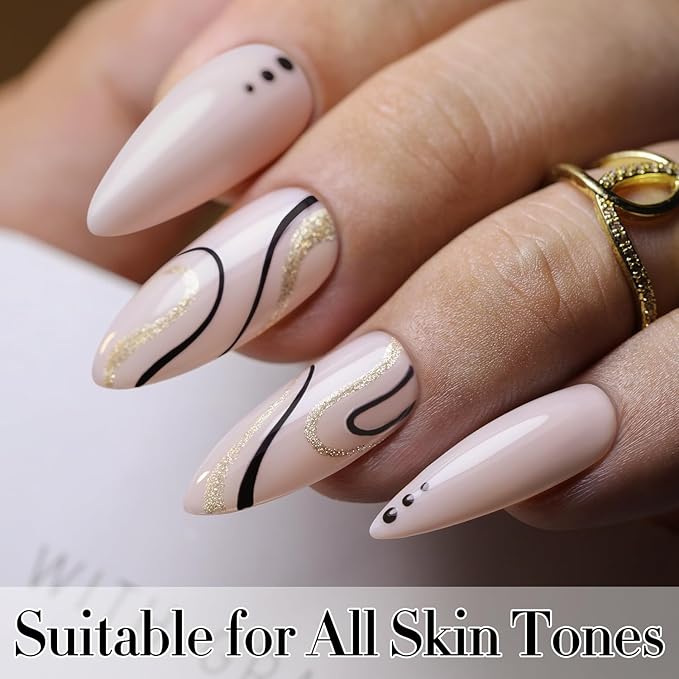 Double Rhythm 15ML Gel Nail Polish Pure Sheer Same Color Same Bottle Soak Off Gel Polish Art Manicure Salon DIY at Home for Women (Cream Nude Pink-A1332)