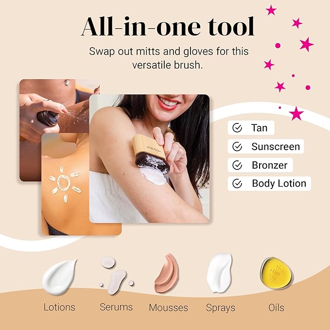 Keshima Self Tanner Brush, Large Tanning Brush for Face and Body, Kabuki Tan Applicator for Smooth and Even Coverage