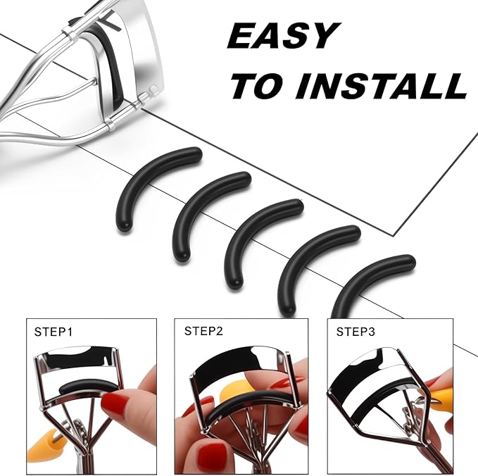 Eyelash Curler Refills,30Pack Compatible with Shu uemura Eyelash Curler Refill Pads,Silicone Rubber Eye Lash Curlers Refill Compatible with Shuemura,Black.