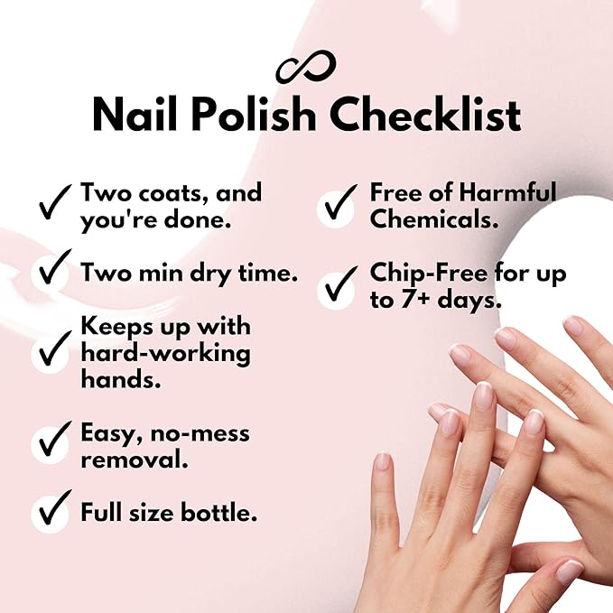 Eternal White French Nail Polish Set (ET VOILA) - Clear Nail Polish Set for Girls - Lasting & Quick Dry Pastel Nail Polish Set for Women for Home DIY Mani Pedi - Made in USA, 13.5mL (Set of 5)