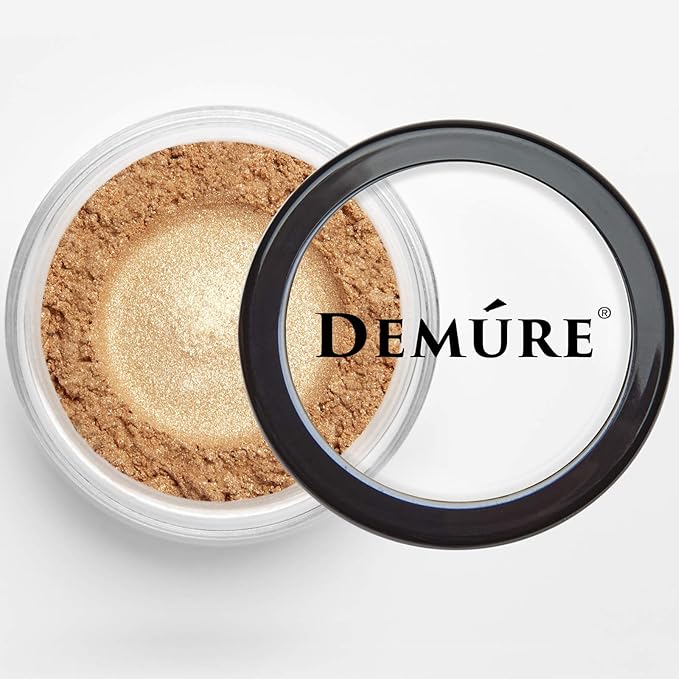 Demure Mineral Make Up (Gold Shimmer) Eye Shadow, Shimmer Eyeshadow, Loose Powder, Glitter Eyeshadow, Eye Makeup, Professional Makeup