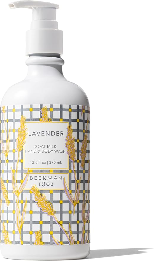 Beekman 1802 Goat Milk Body Lotion, Lavender - Scented - 12.5 oz - Hydrating & Moisturizing with Shea Butter - for Sensitive Skin - Cruelty Free - Packaging May Vary - Pump Included, Ready for Use
