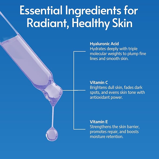 Sylk Hyaluronic Acid Serum for Face - Ultra Hydrating Anti Aging & Anti Wrinkle Serum with Vitamin C & E - Moisturizing & Plumping Formula for Smooth Skin - Microneedling - Korean Skincare - 2 fl oz