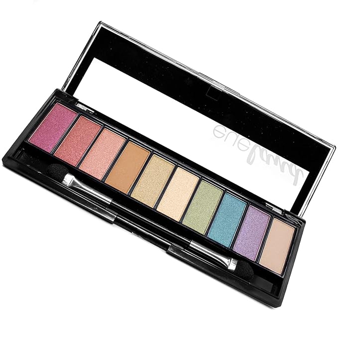 Palladio Eyeland Vibes, Escape to the Tropics, 10 Count Eyeshadow Palette, 5 Curated Palettes, Seductive Nudes to Vibrant Hues, Complimentary Shades, Day and Night Looks, Rich Pigment, Paradise
