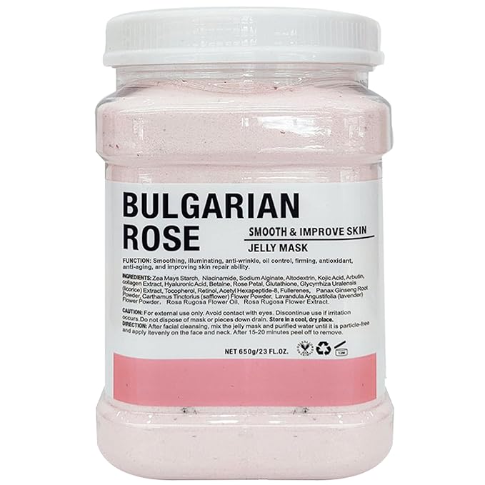 YMEYFAN Jelly Mask for Facials Professional, Bulgarian Rose Peel Off Jelly Face Mask Powder, Deep Hydrating Moisturizing Facial Skin Care, Home Spa Day DIY Skincare for Women and Men (23Fl Oz)