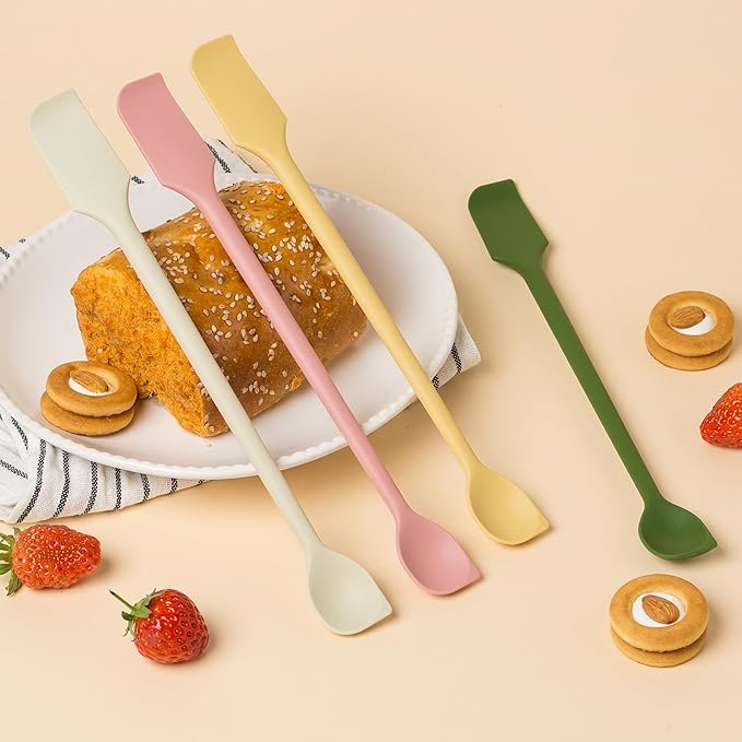 Four piece mini cosmetic scraper set, silicone scraper set, mini scraper as a can spatula, can be used for food bottles, small lotion bottles and other containers