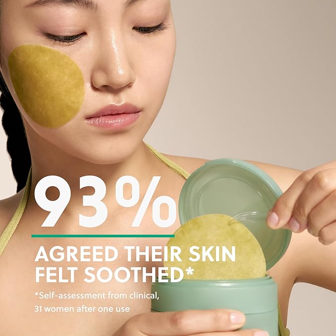 HANYUL Artemisia Soothing Toner Pads with Centella Asiatica and Hyaluronic Acid | Hydrating & Calming Pre-Makeup Facial Pads for Sensitized Skin, Dual-Layer Design, 60 Count