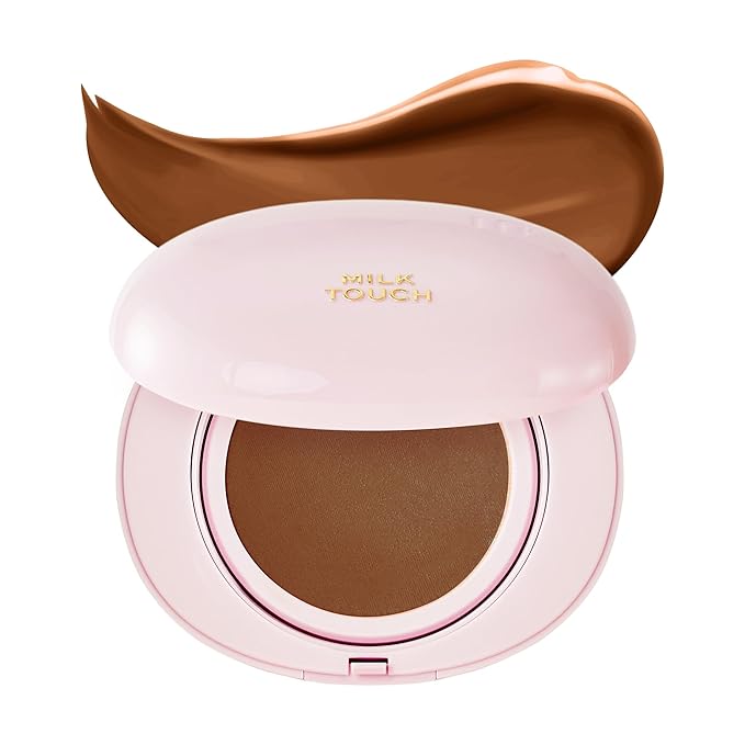 milktouch Cushion Foundation, 24H Flawless Skin, Radiant Shine, No Oxidation, Long-Lasting, Non-Creasing, 60% Hydrating Skincare Infused Korean Foundation, Valentines Gifts (41C Mocha)