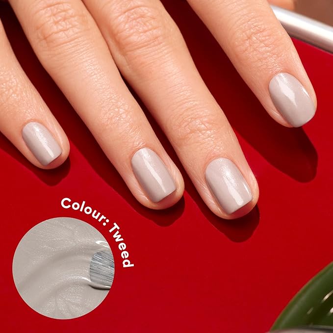 Manucurist Green Tweed - Grey Nail Polish - 9-Free, Vegan and Plant-Based - Quick Dry Manicure - Non Toxic - Made in France - 0.5 fl oz