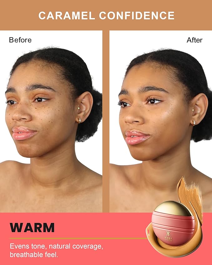 Konfident Glow Skin Tint – Caramel Confidence Hydrating Oil-Free Glass-Skin Foundation, Buildable Light-to-Medium Coverage, 30 ml – Inclusive Clean Makeup for Radiant Confidence