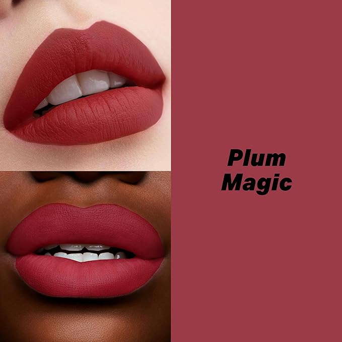 16-Hour Volumizing Matte Liquid Lipstick with Non-Drying, Waterproof Matte Liquid Lip Color: 125 Plum Magic, 0.14 Fl Oz