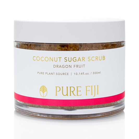 Pure Fiji Coconut Sugar Body Scrub, Dragon Fruit (10.14 Oz /300ml)