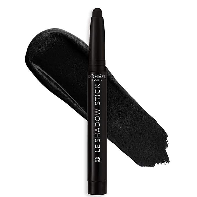 L'Oreal Paris Makeup Le Shadow Stick Eyeshadow, Blendable, Smudge-Resistant, Smokey Cream Eyeshadow, 490 All Night Black