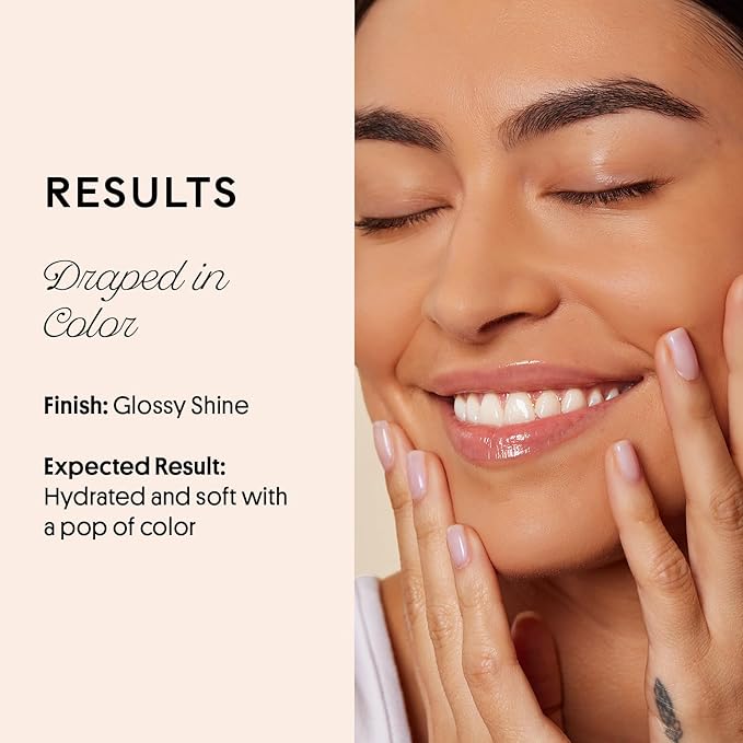 Winky Lux Muse Very There Lip Oil - Hydrating Nude Pink Tint with Jojoba Oil, Non-Sticky Glossy Lip Oil, Tinted Pink Gloss for Juicy Lips & Soft Vanilla Scent