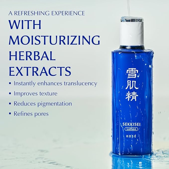 SEKKISEI Lotion Enriched, Liquid Hydrating Facial Moisturizer, 6.7 Ounce