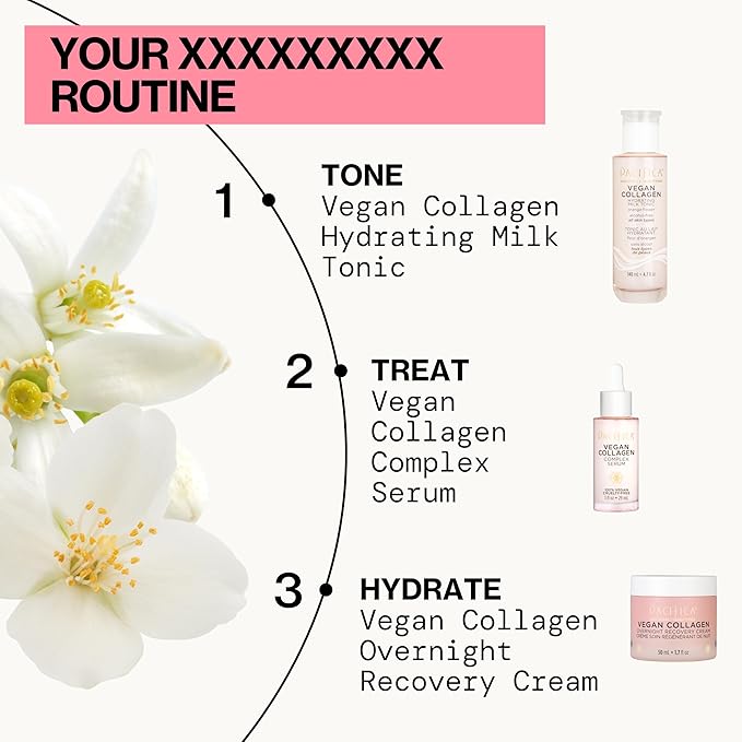 Pacifica Vegan Collagen Hydrating Milk Tonic – Alcohol-Free Milky Toner & Essence Moisturizing Vegan Collagen Face Tonic w/Hyaluronic Acid, Chamomile Jasmine All Skin Types Vegan Dermatologist Tested