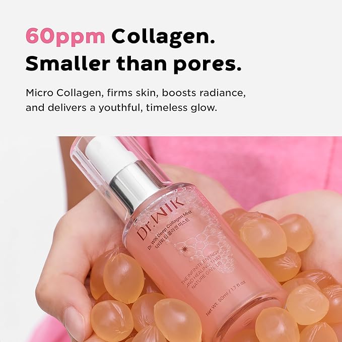 Deep Collagen Face Mist – Hydrating, Wrinkle Care Facial Mist with Panthenol & Adenosine, Refreshing Moisture Boost for Skin Care, Soothing Fine Lines Lightweight Korean Moisturizer - 1.7 Fl Oz